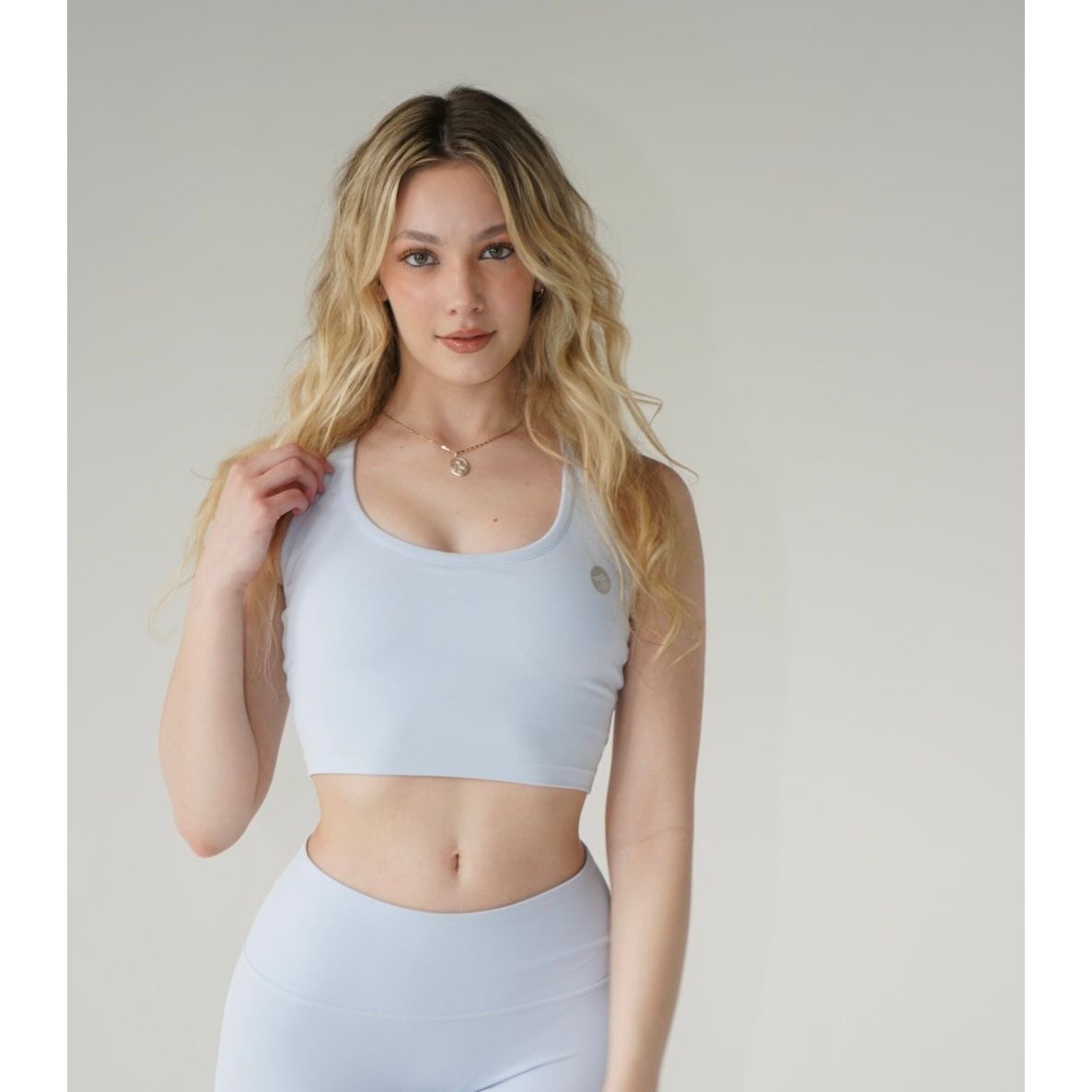 Crop Top Racer Back Training Bra - Ice Purple