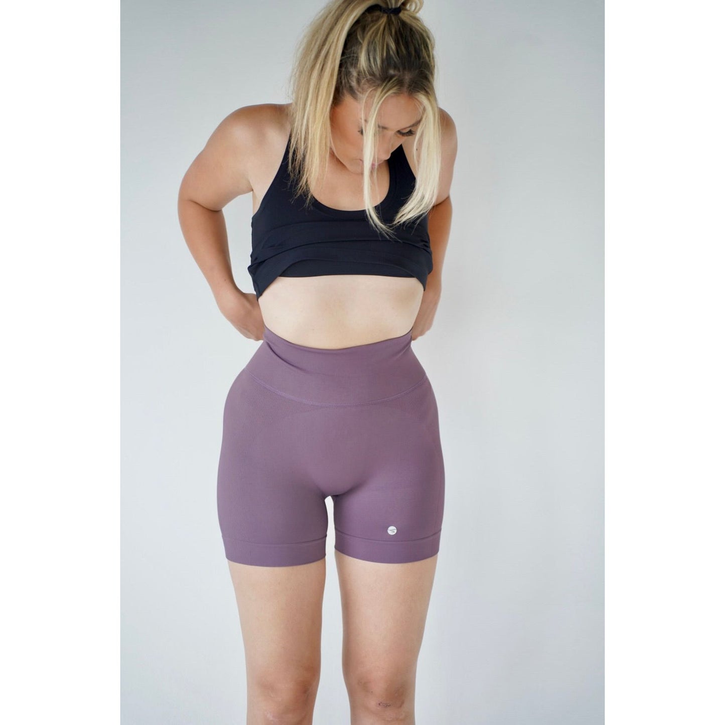 Contour Biker Shorts - Purple