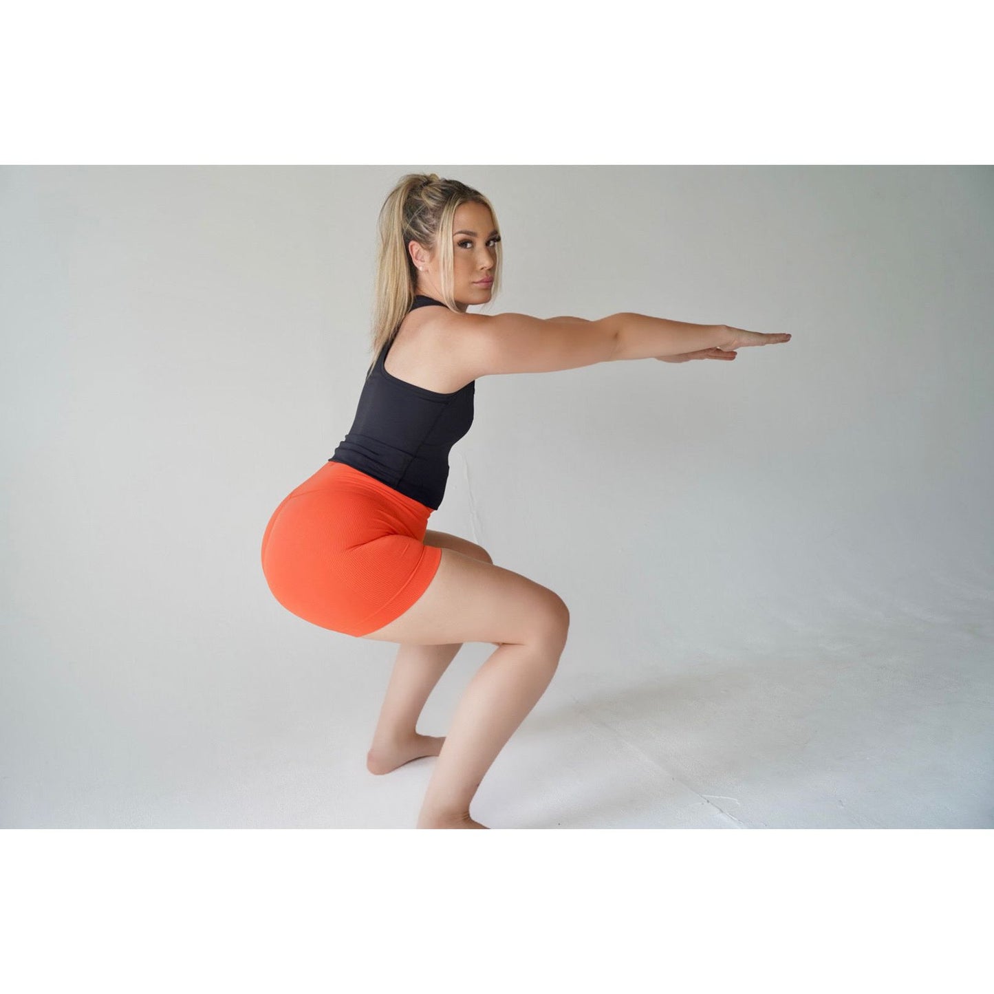 Contour Biker Shorts - Orange