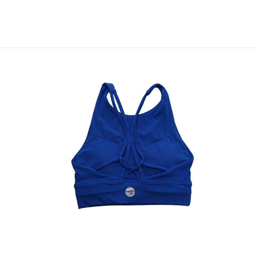 Royal High-Neck Longline Ribbed Bra