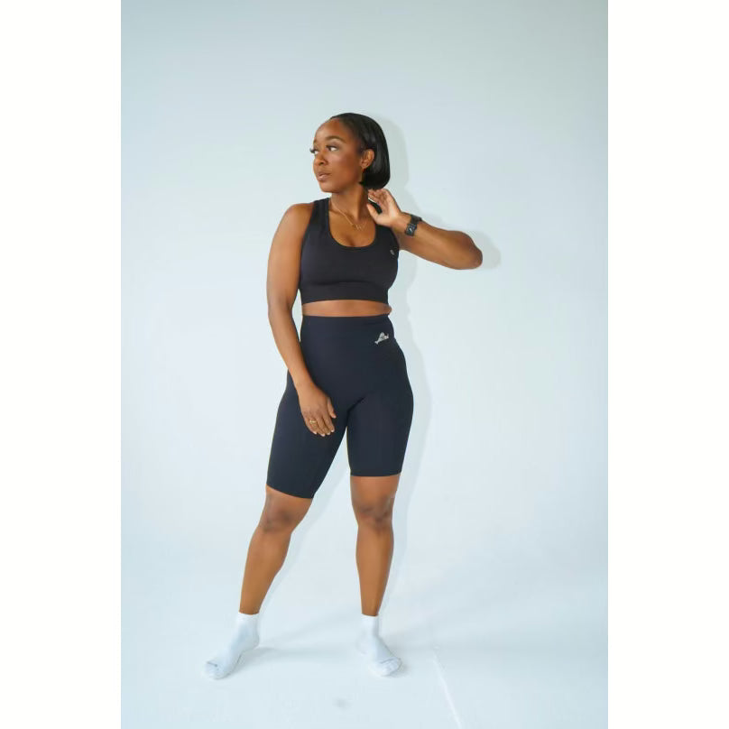 High-waist Lycra Yoga Shorts