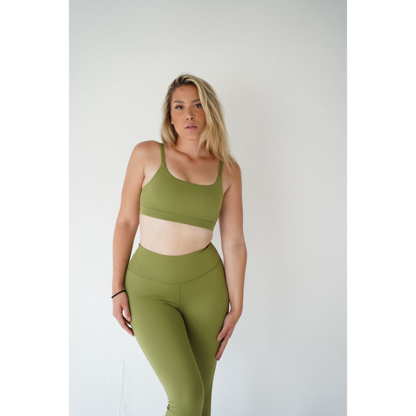 Yoga Sport Bra - Olive Green
